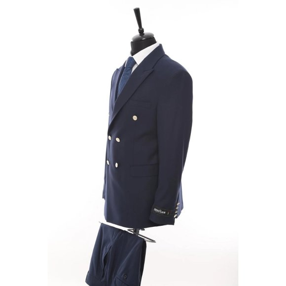 Derman Navy Royal Series Double Breasted Suit - Picture 4 of 6